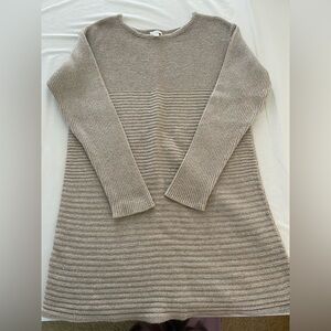 J. Jill Taupe Ribbed Turtleneck Sweater